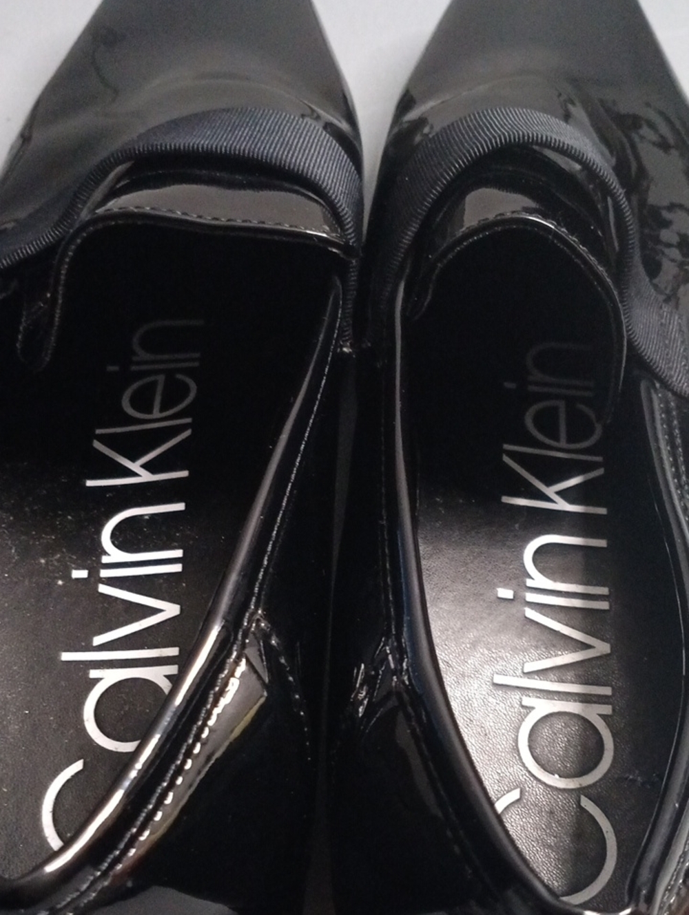 Calvin Klein Men's Black Patent Leather Slip-On Loafers